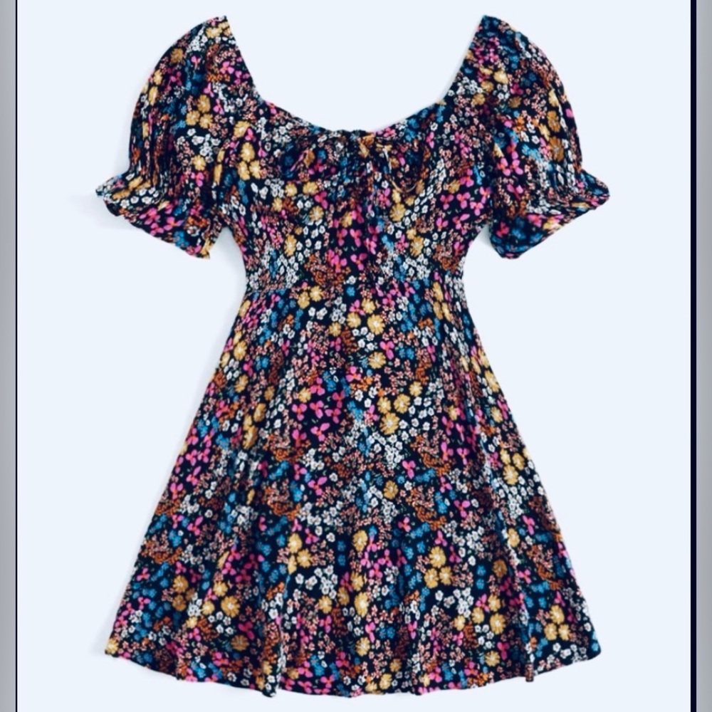 Vintage Inspired Floral Babydoll Dress.